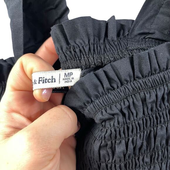 Abercrombie & Fitch Black Sundress Tiered Midi Medium Petite Tank - Picture 6 of 9